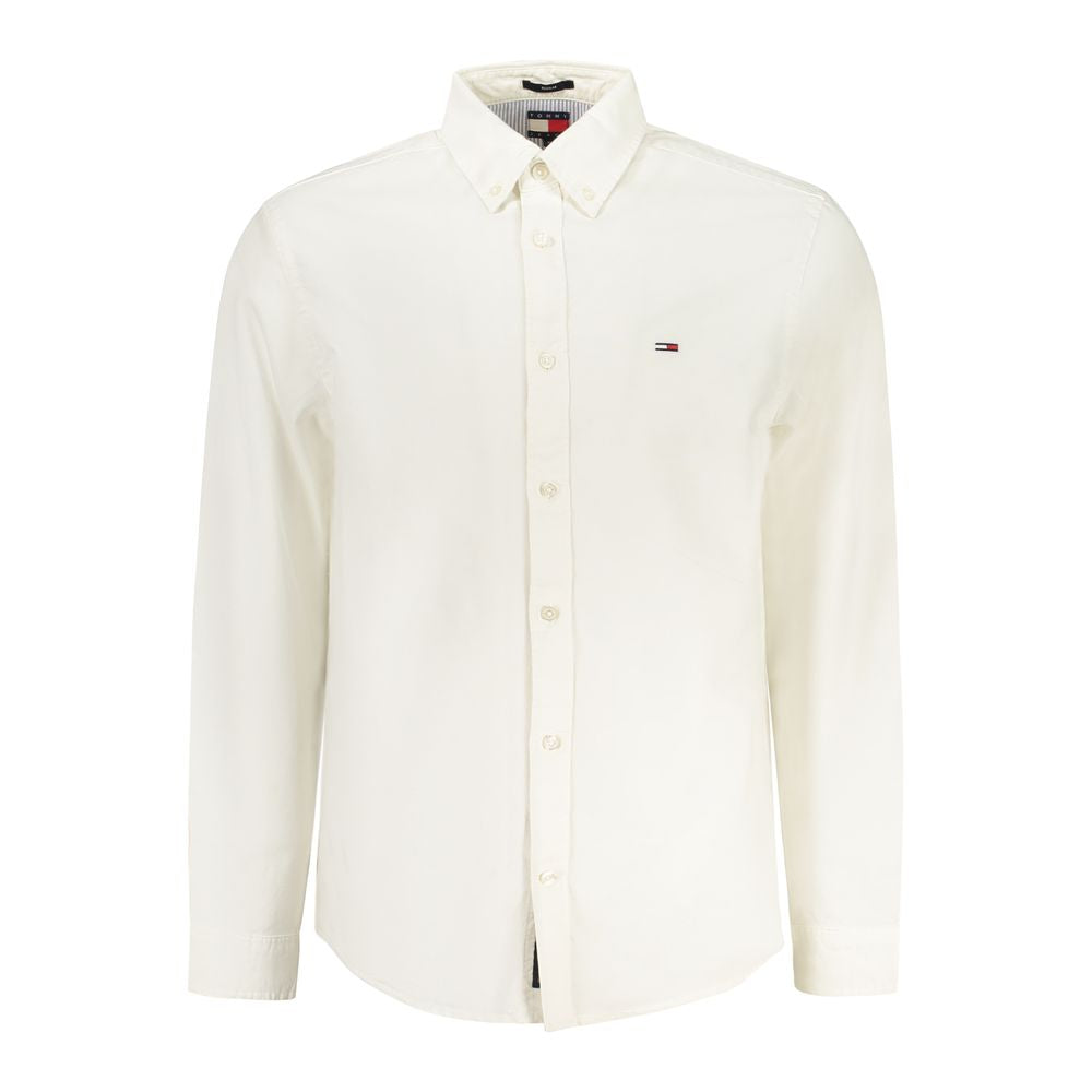 Tommy Hilfiger White Cotton Men Shirt - Luxe Nova