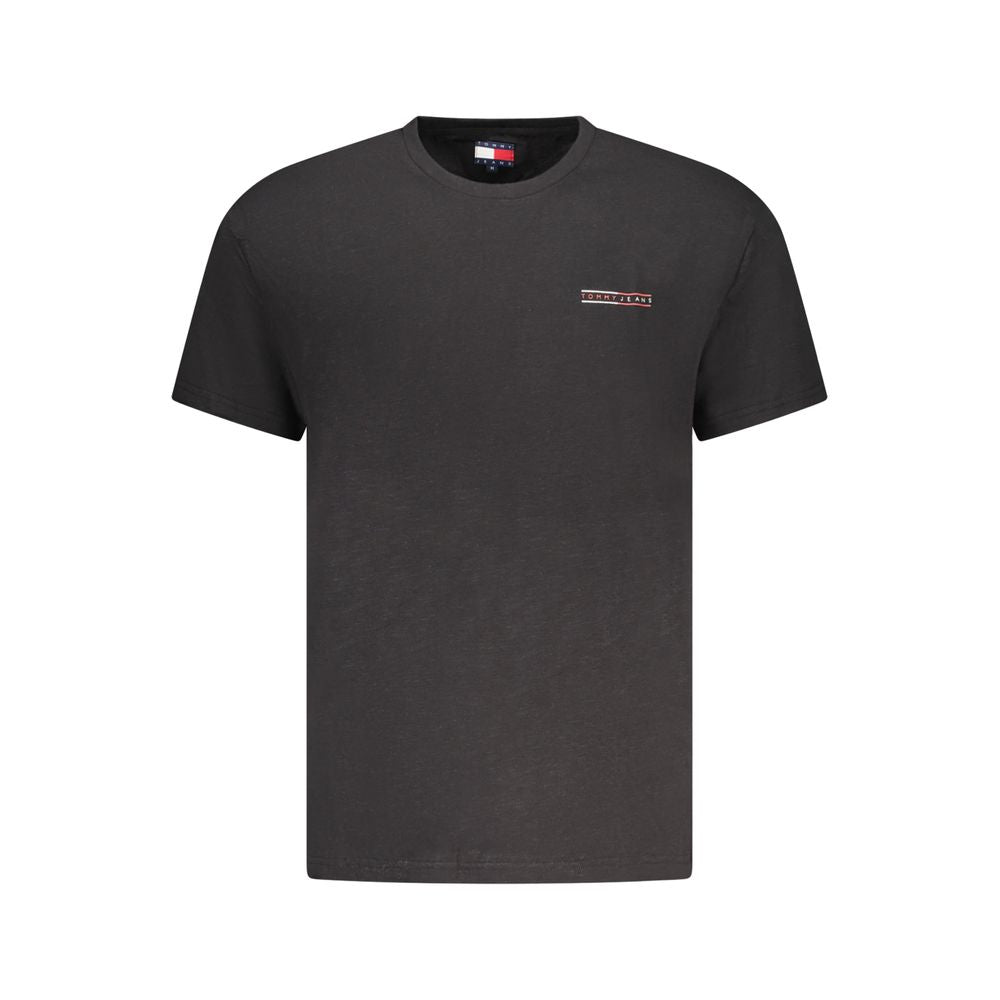 Tommy Hilfiger Black Cotton Men's T-Shirt - Luxe Nova
