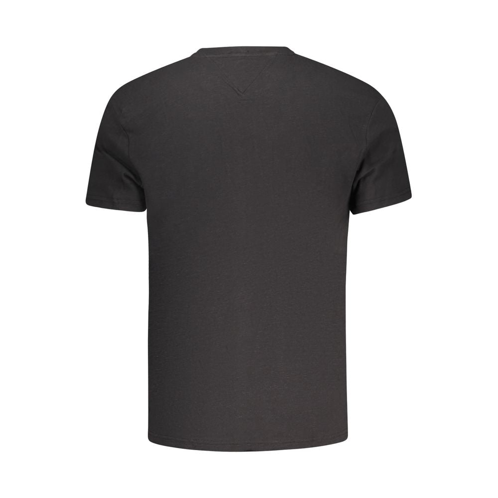 Tommy Hilfiger Black Cotton Men's T-Shirt - Luxe Nova