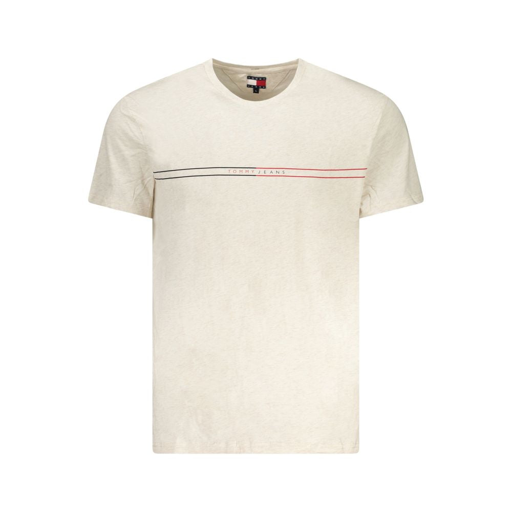 Tommy Hilfiger Beige Cotton Men's T-Shirt - Luxe Nova