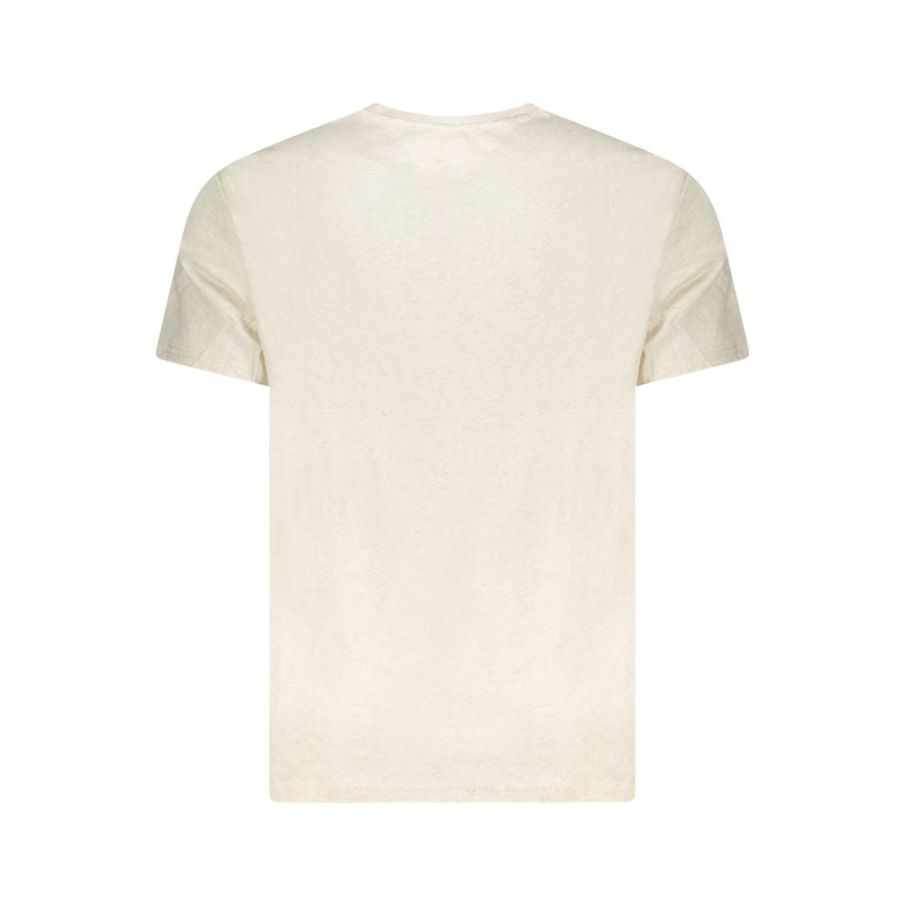 Tommy Hilfiger Beige Cotton Men's T-Shirt - Luxe Nova