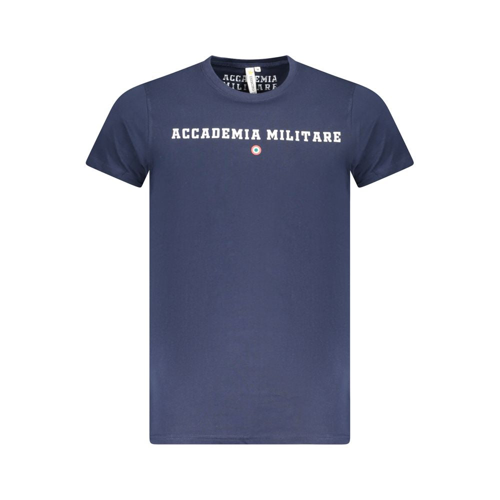 Accademia Militare Blu Cotton Men T-Shirt - Luxe Nova