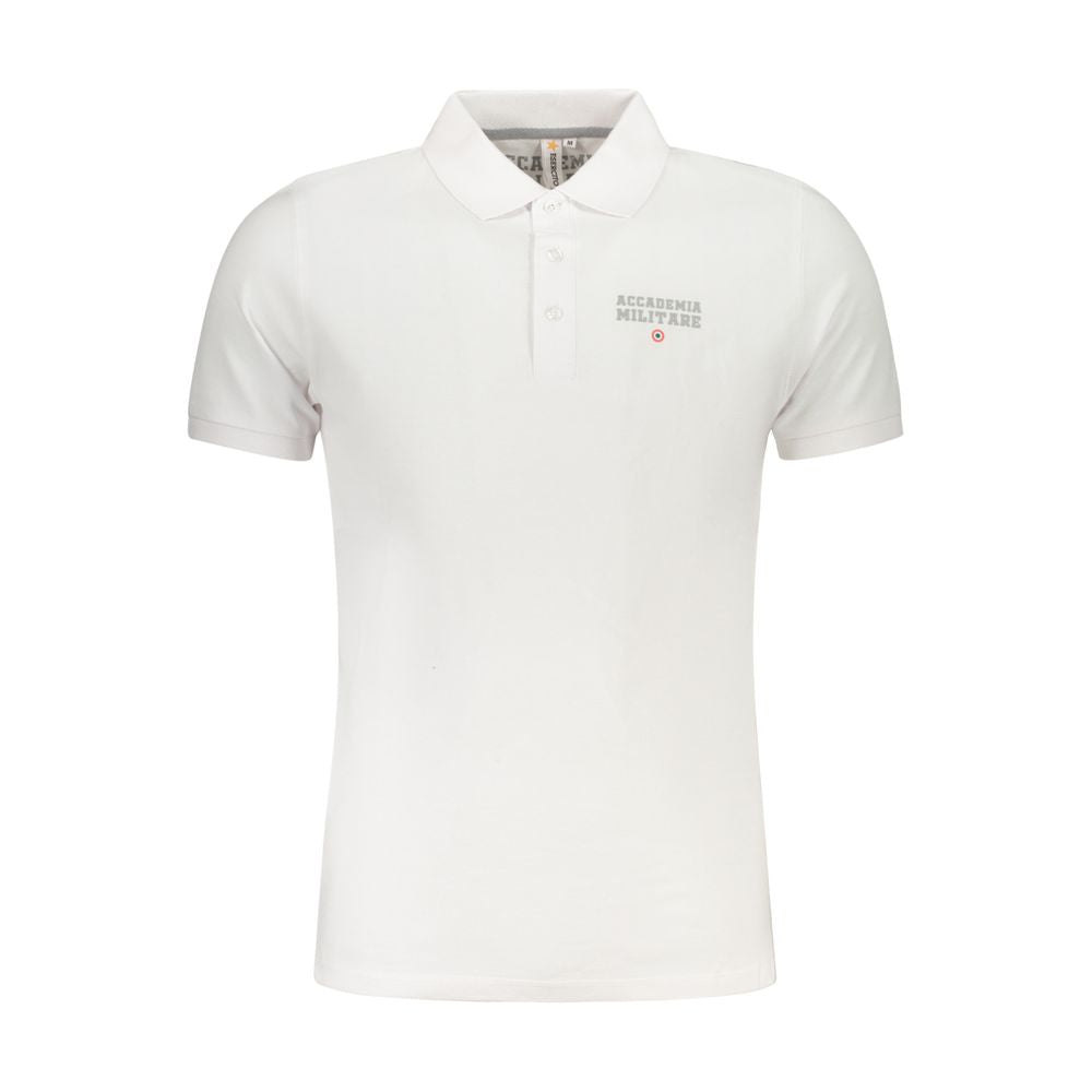 Accademia Militare Bianco Cotton Men Polo - Luxe Nova