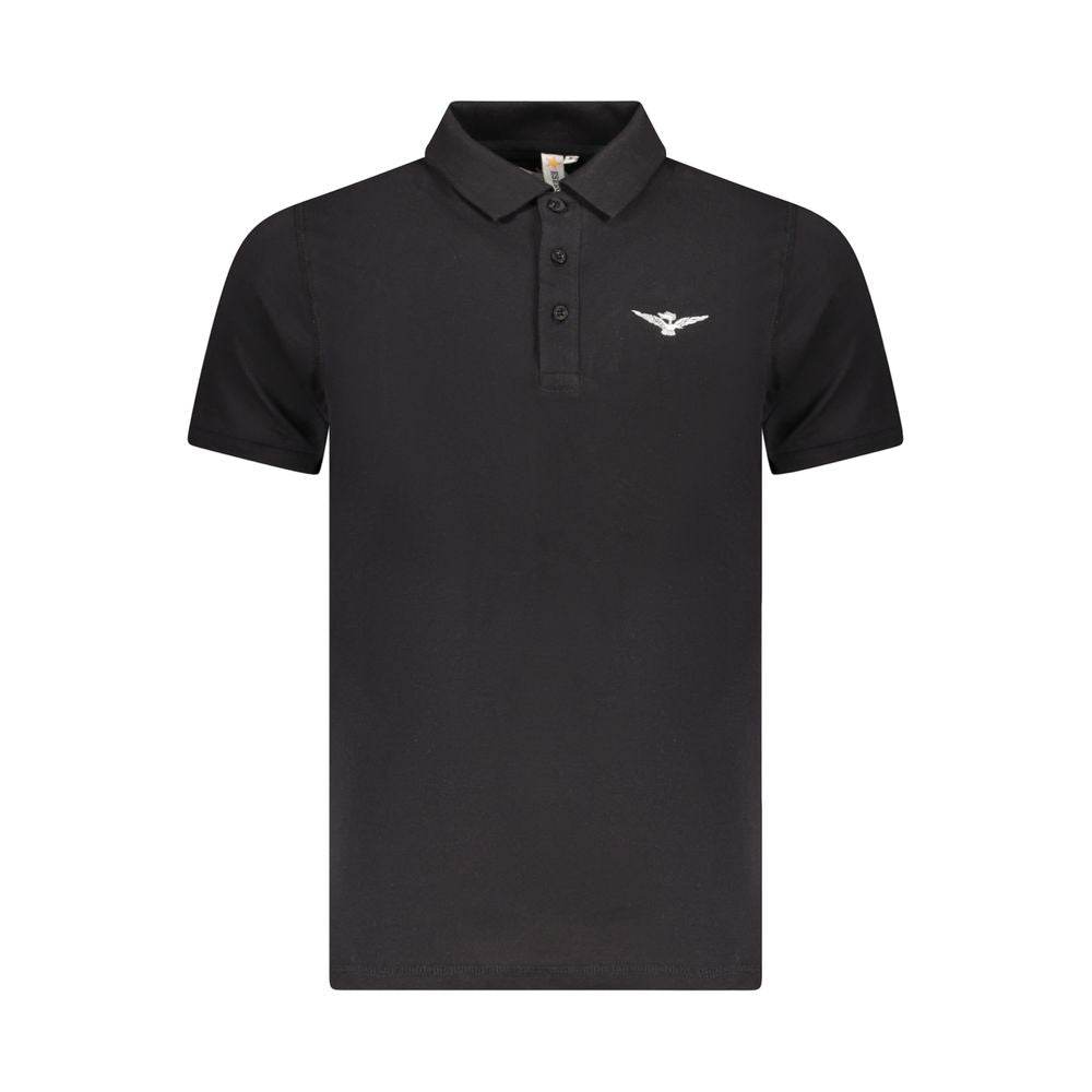 Accademia Militare Black Cotton Men Polo - Luxe Nova
