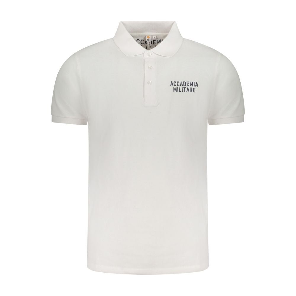 Accademia Militare White Cotton Men's Polo Shirt - Luxe Nova