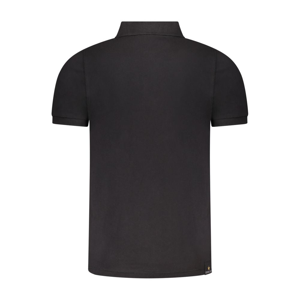 Accademia Militare Black Cotton Men's Polo Shirt - Luxe Nova