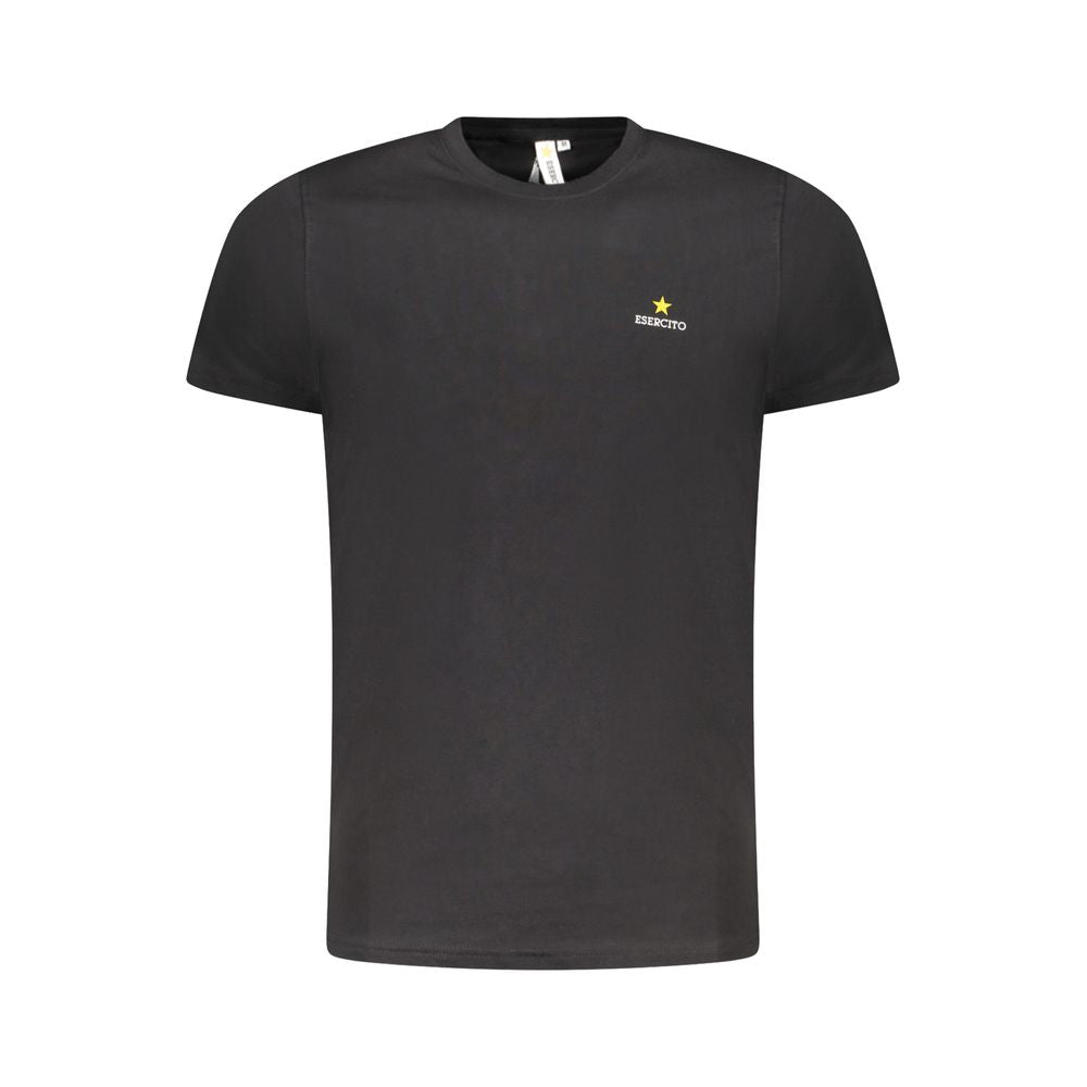 Esercito 1659 Black Cotton Men T-Shirt - Luxe Nova