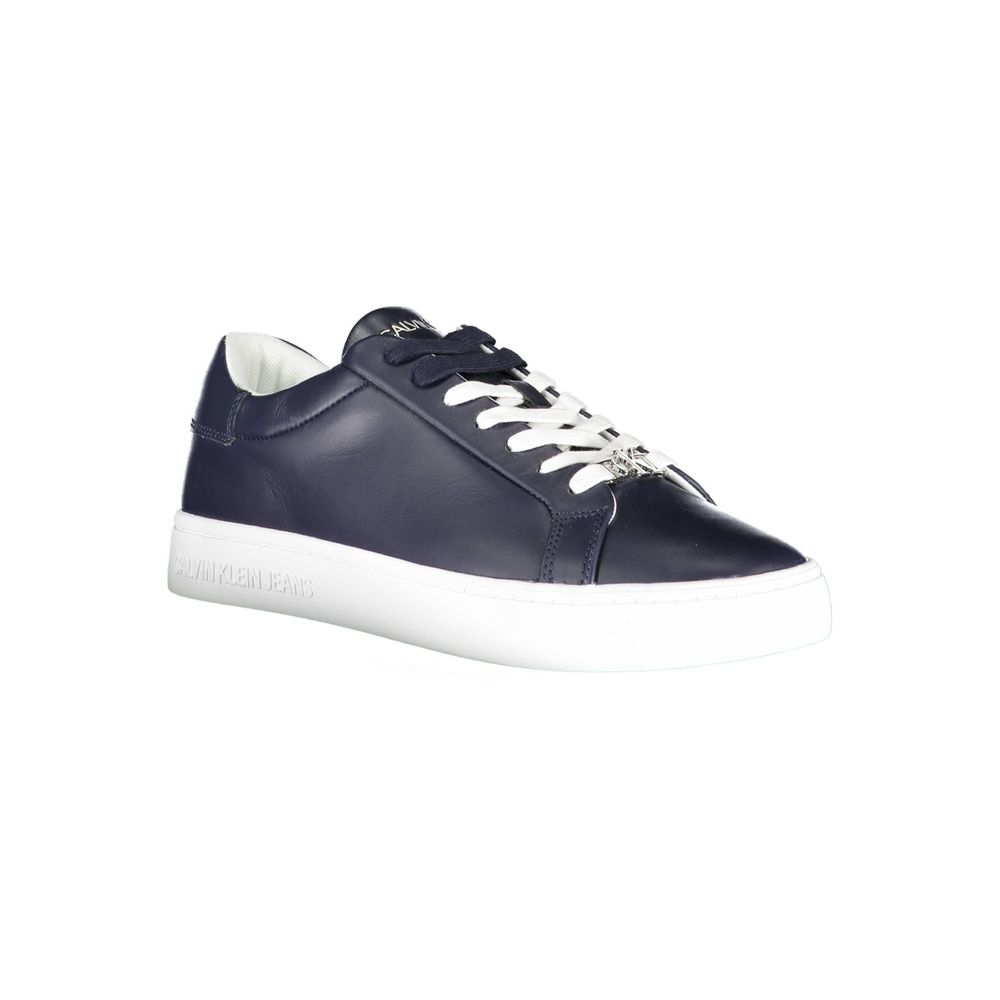 Calvin Klein Blue Leather Men Sneaker - Luxe Nova