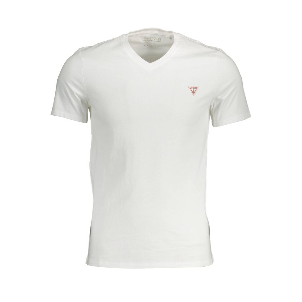 Guess Jeans White Cotton Men T-Shirt - Luxe Nova