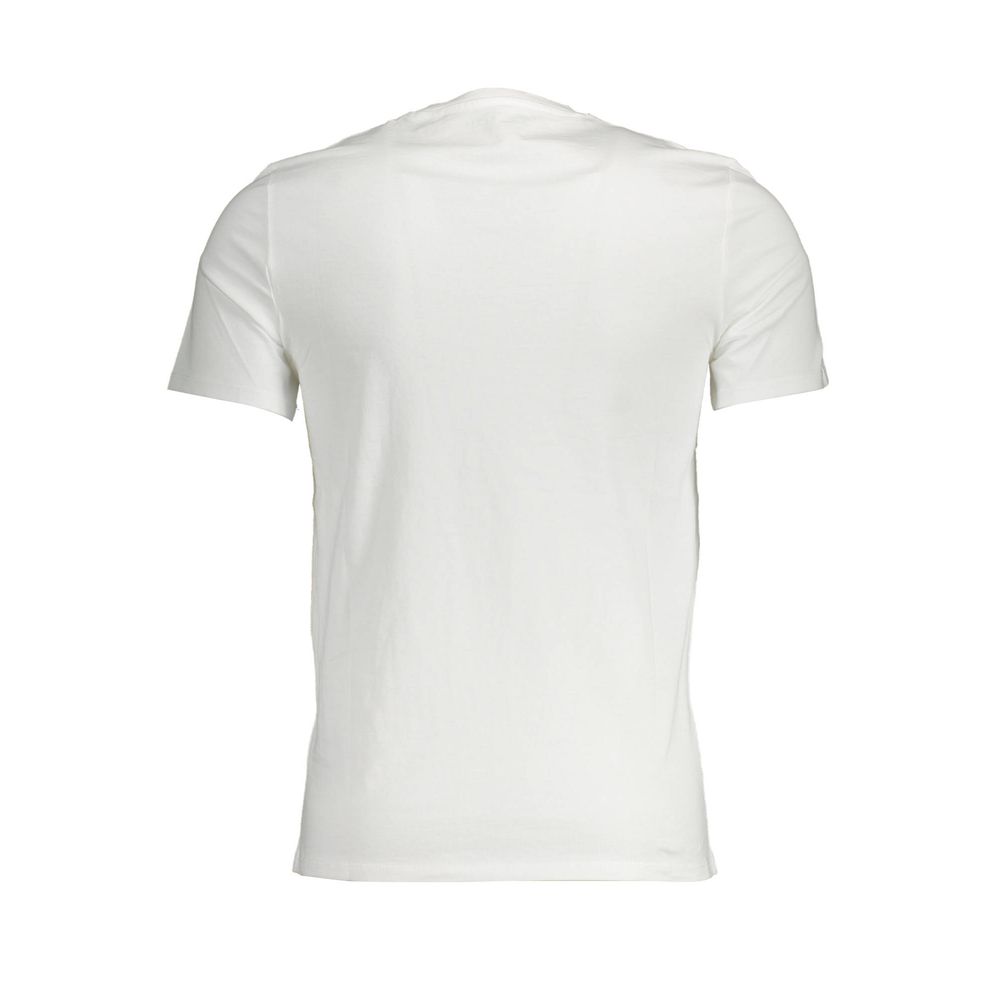 Guess Jeans White Cotton Men T-Shirt - Luxe Nova