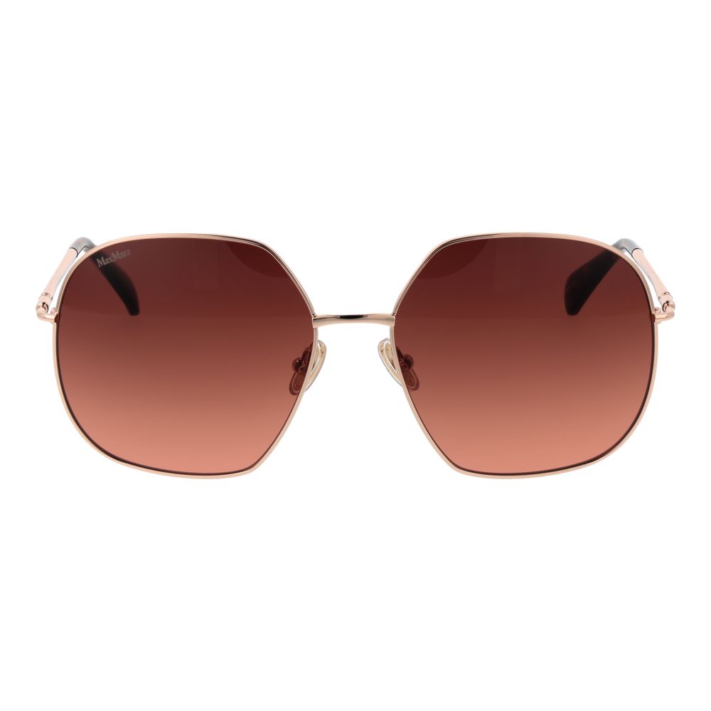 Max Mara Rose Gold Metal Sunglasses - Luxe Nova