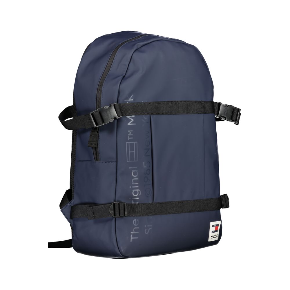 Tommy Hilfiger Blue Polyurethane Men Backpack - Luxe Nova