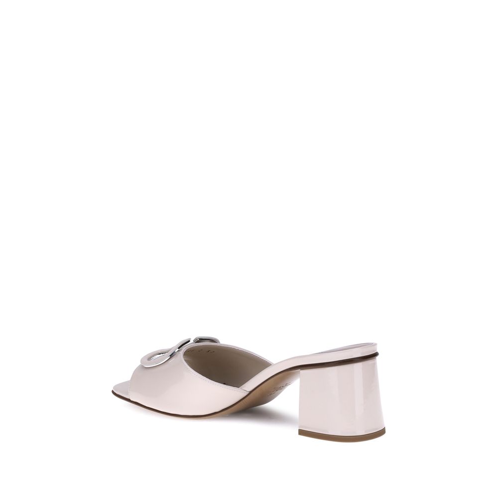 Valentino Garavani Beige Calf Leather Bos Taurus Flat Sandals - Luxe Nova