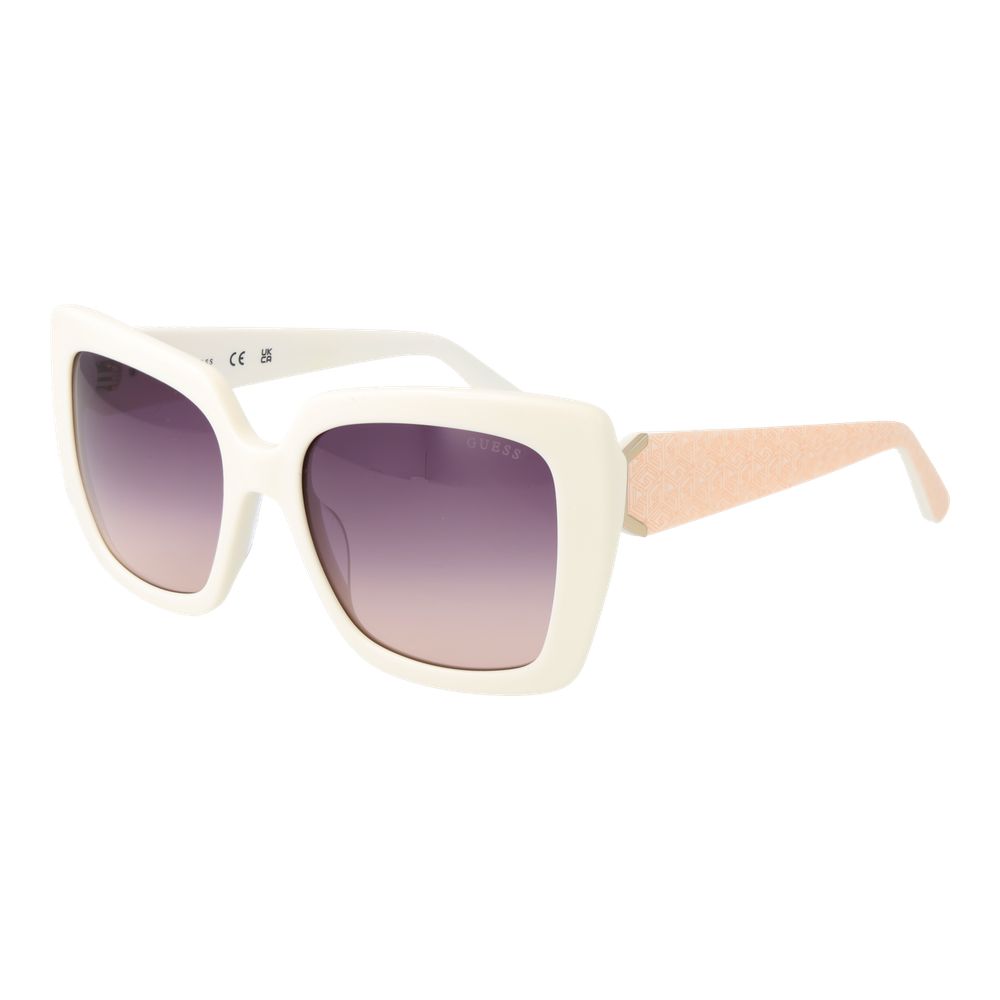Guess White Acetate Sunglasses - Luxe Nova
