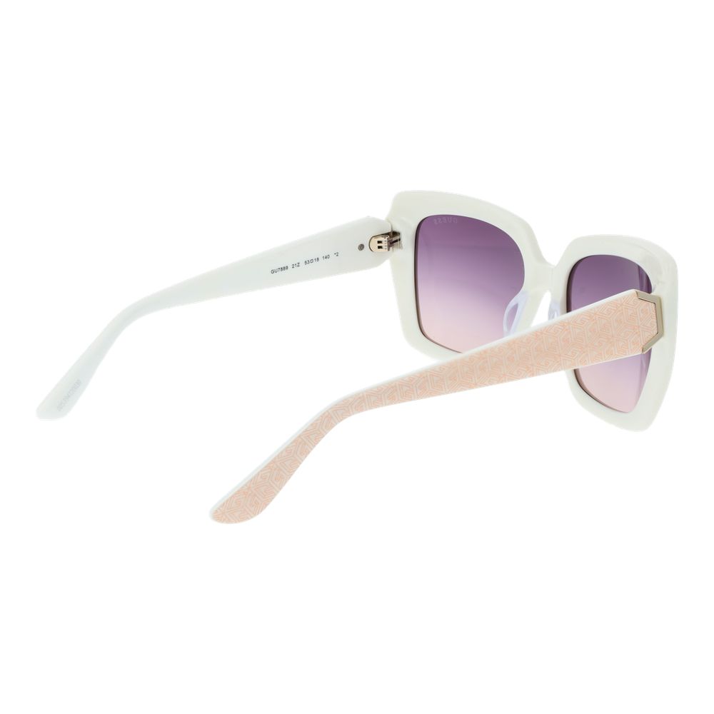 Guess White Acetate Sunglasses - Luxe Nova