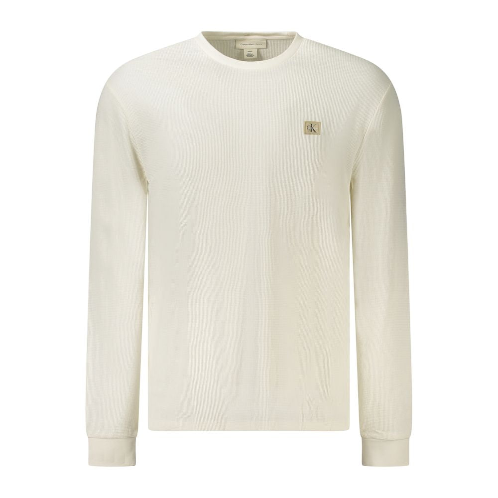 Calvin Klein White Cotton Men's Long-Sleeve T-Shirt - Luxe Nova
