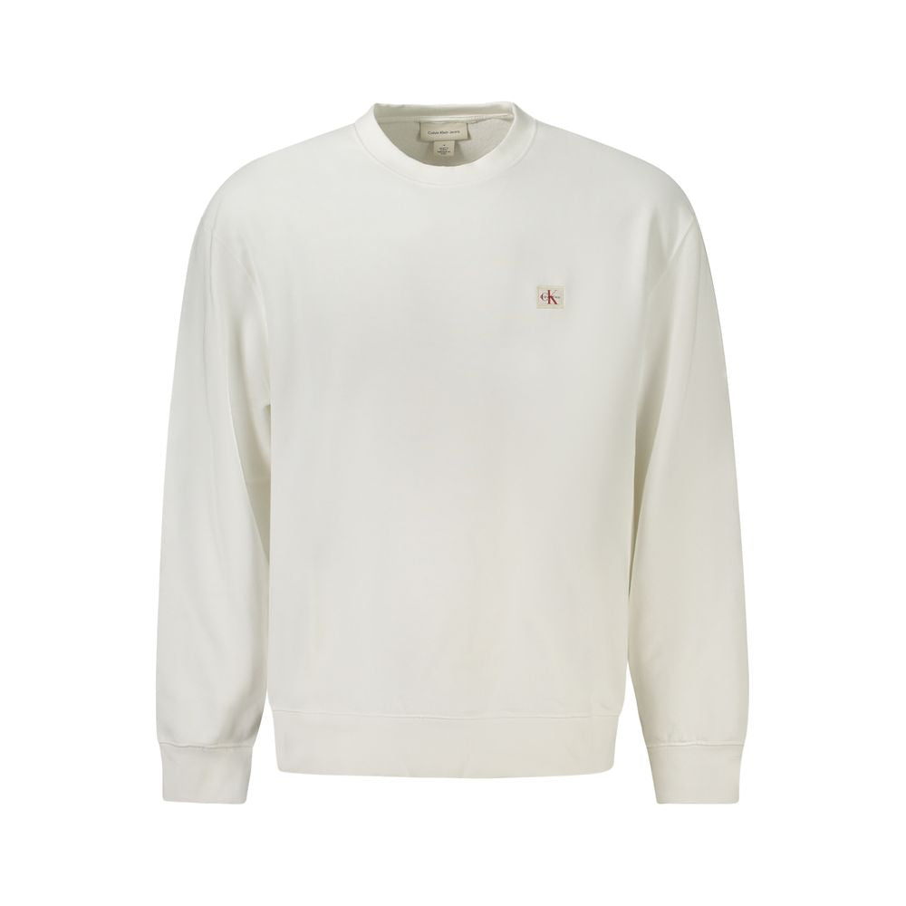 Calvin Klein White Cotton Men's Sweatshirt - Luxe Nova