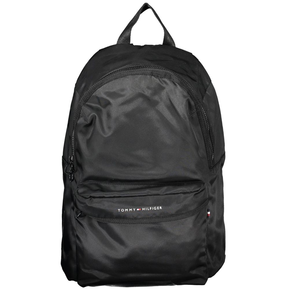 Tommy Hilfiger Black Polyester Men Backpack - Luxe Nova