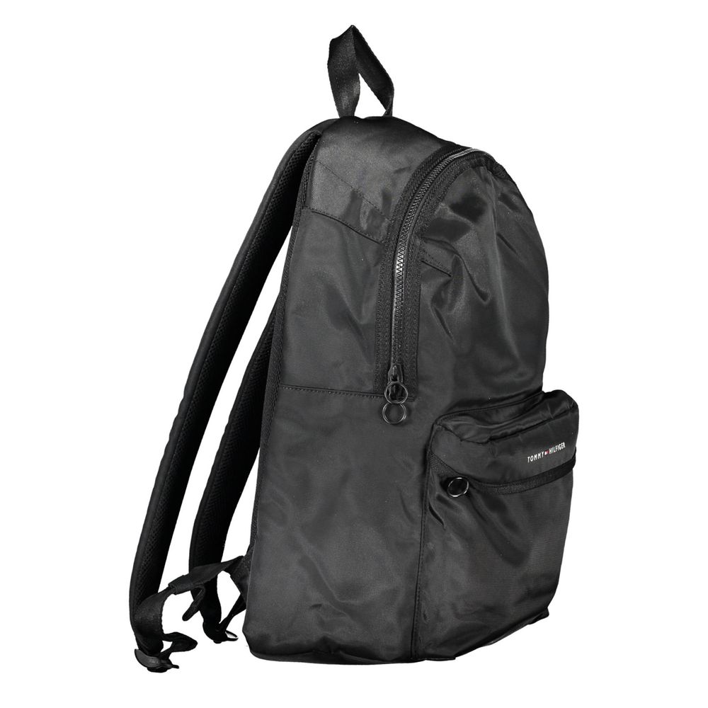 Tommy Hilfiger Black Polyester Men Backpack - Luxe Nova