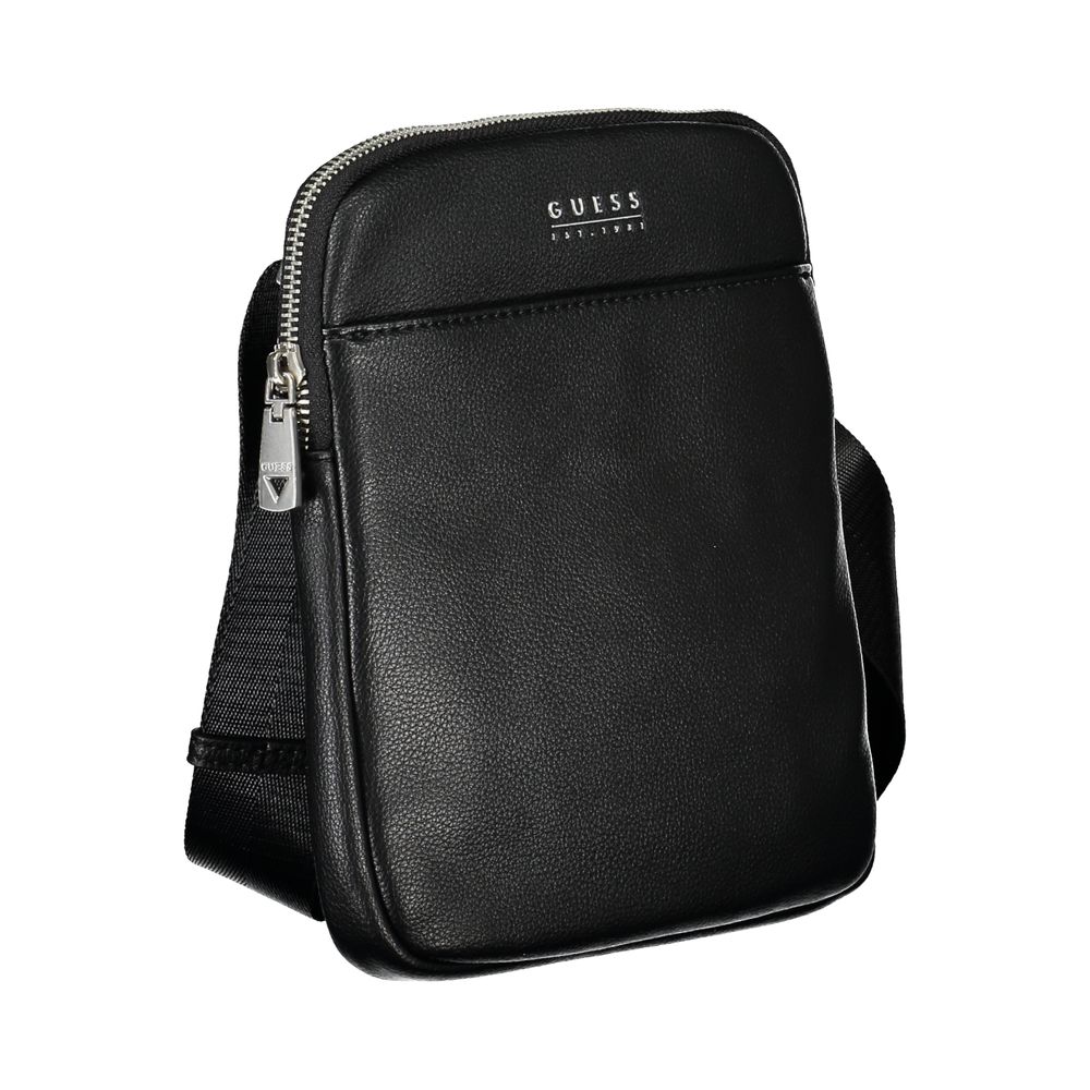 Guess Jeans Nero Poliuretano Men Shoulder Bag - Luxe Nova