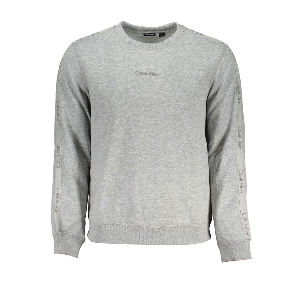 Calvin Klein Grigio Polyester Men Sweatshirt - Luxe Nova
