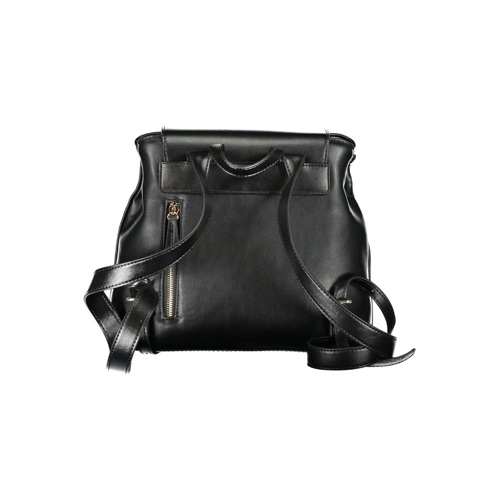 Mario Valentino Black Polyurethane Women Backpack - Luxe Nova