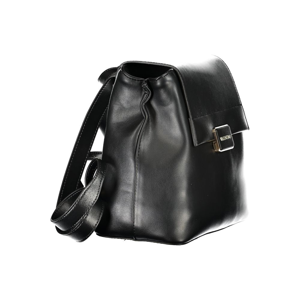Mario Valentino Black Polyurethane Women Backpack - Luxe Nova