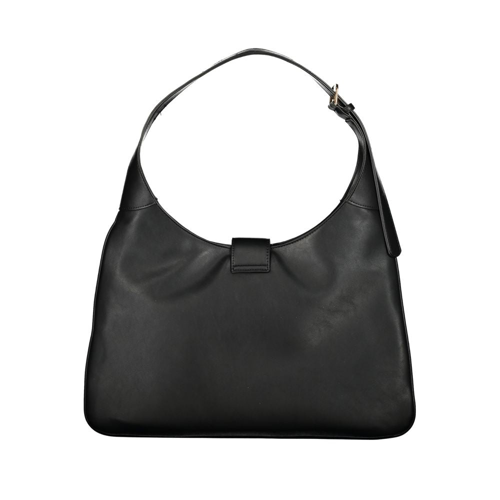Mario Valentino Black Polyurethane Women Handbag - Luxe Nova