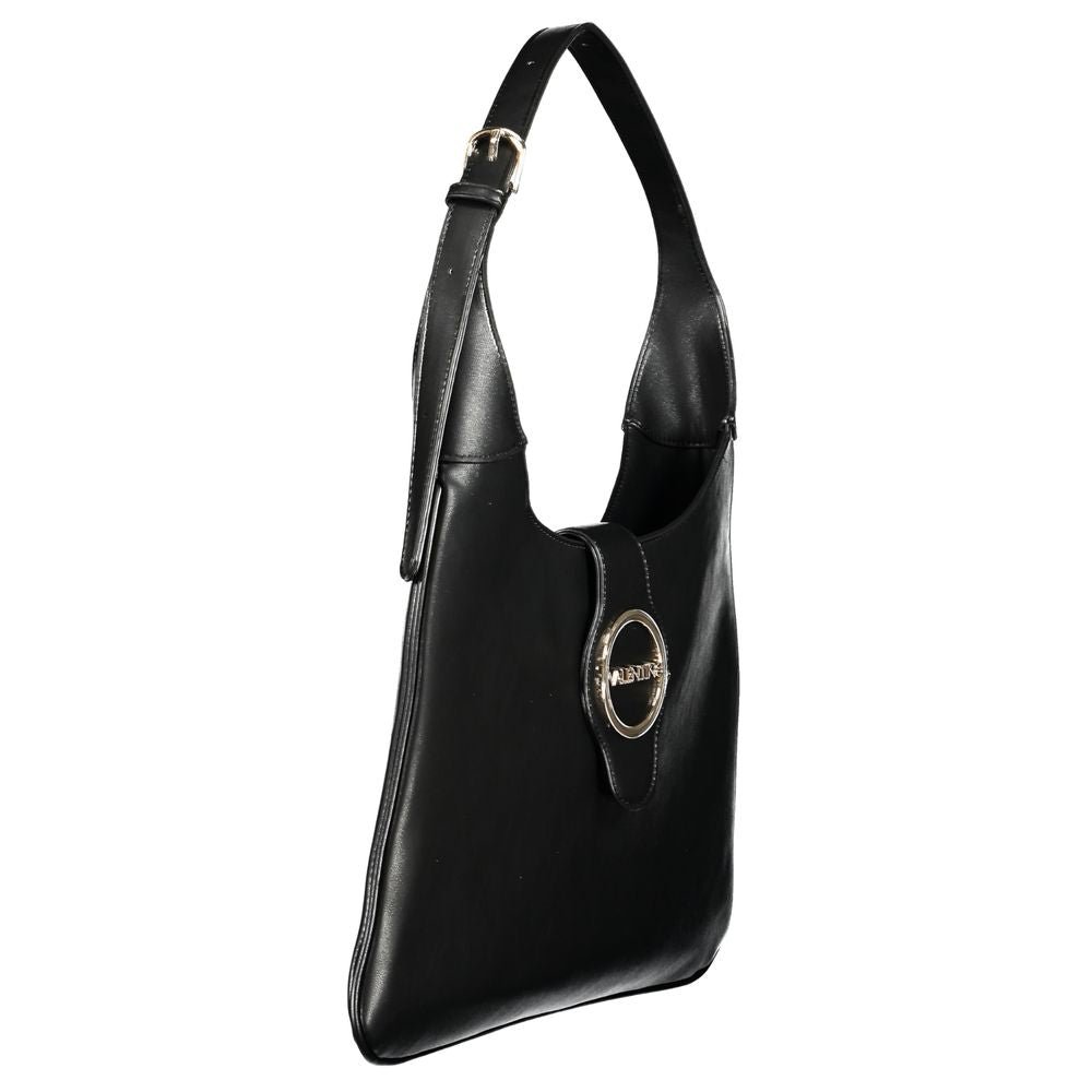 Mario Valentino Black Polyurethane Women Handbag - Luxe Nova