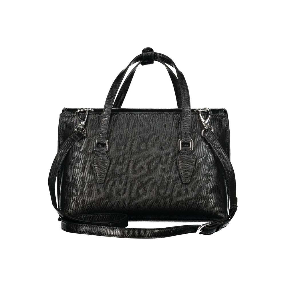 Mario Valentino Black Polyurethane Women Handbag - Luxe Nova