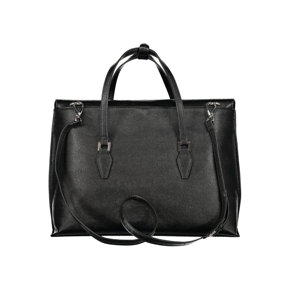 Mario Valentino Black Polyurethane Women Handbag - Luxe Nova