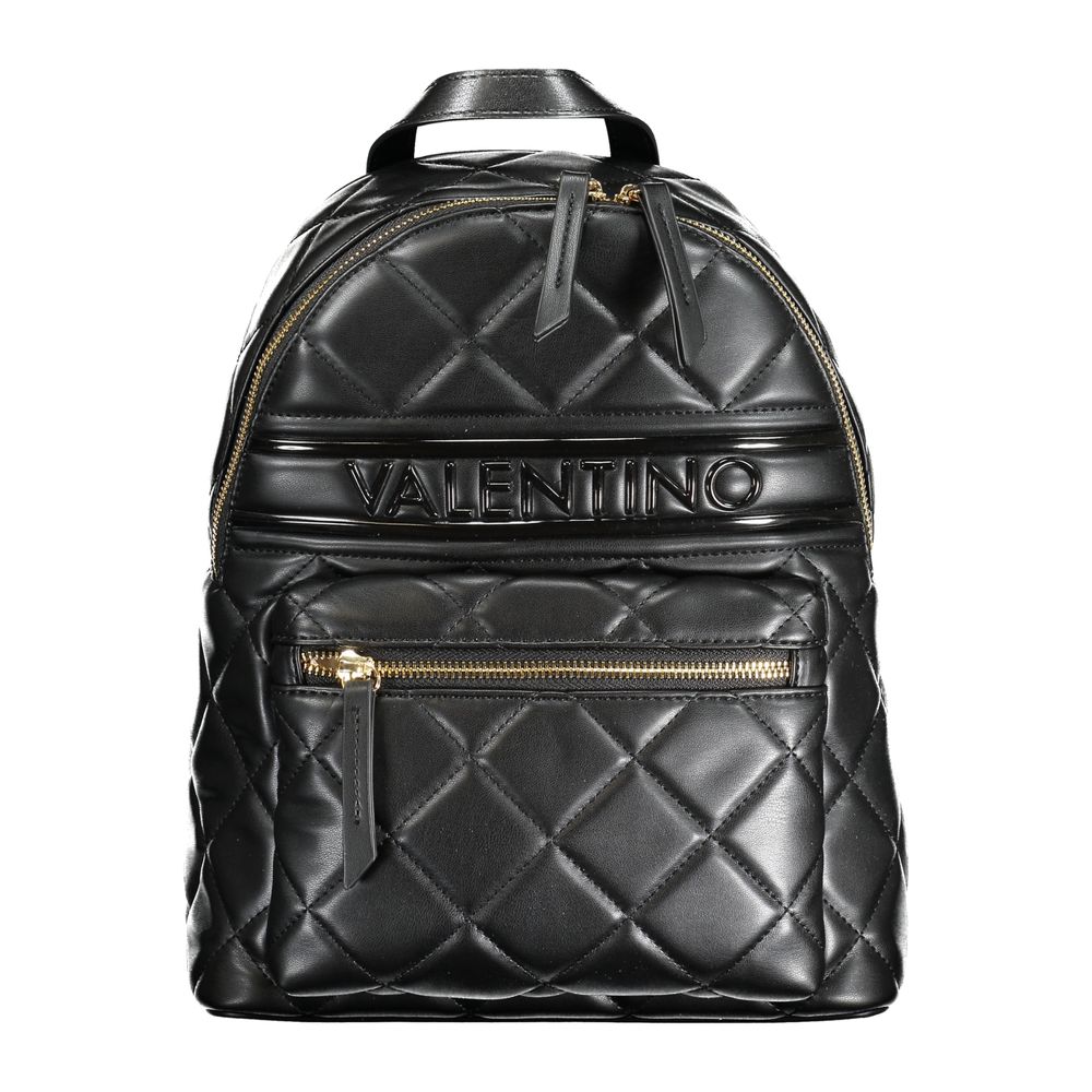 Mario Valentino Black Polyurethane Women Backpack - Luxe Nova