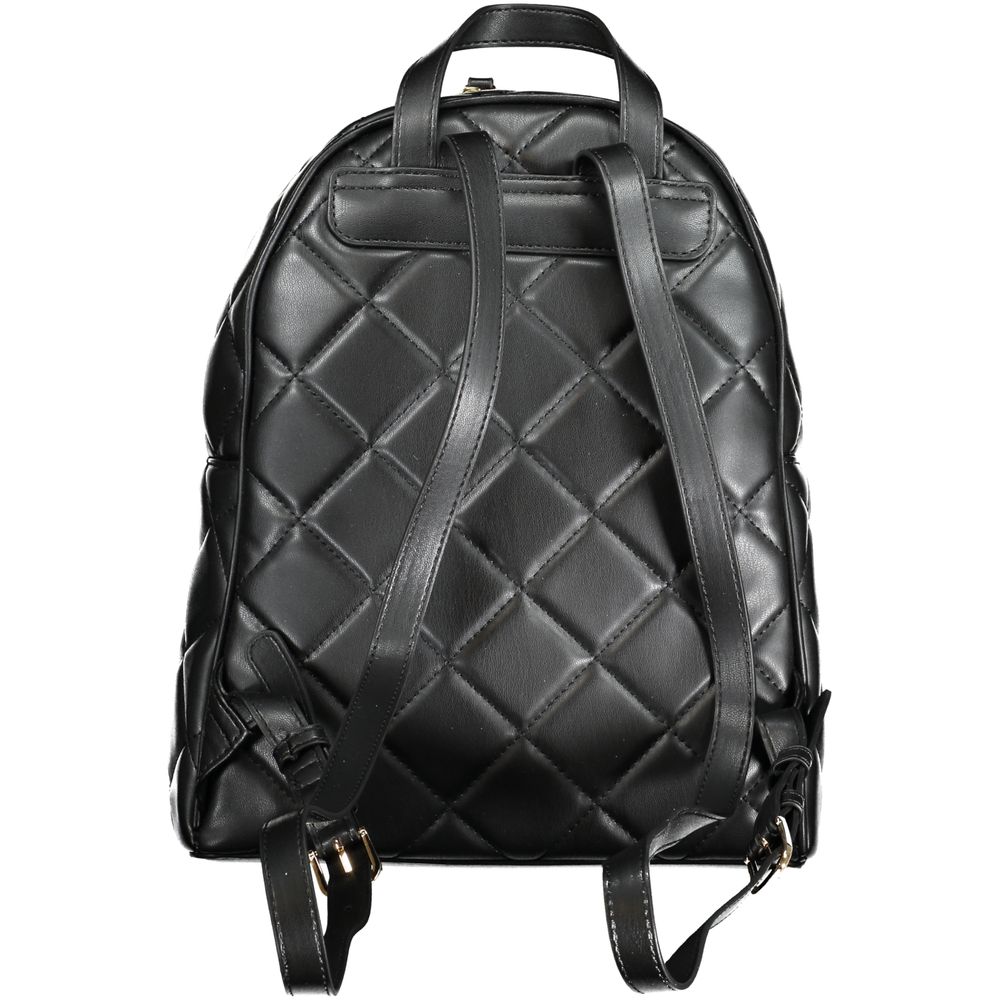Mario Valentino Black Polyurethane Women Backpack - Luxe Nova