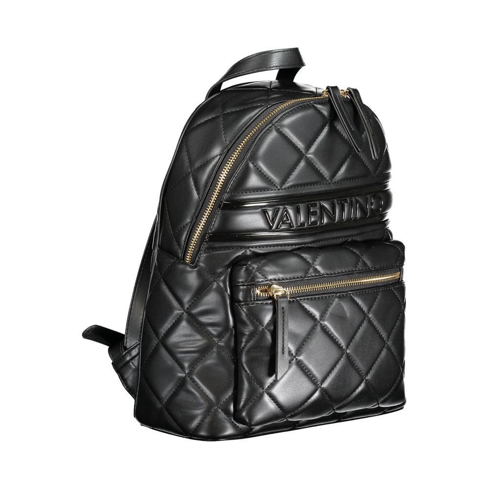 Mario Valentino Black Polyurethane Women Backpack - Luxe Nova