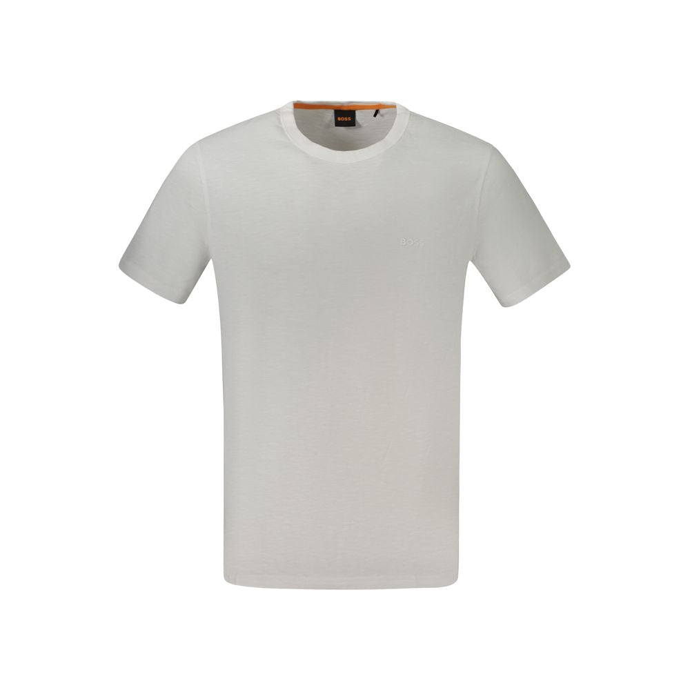 Hugo Boss White Cotton Mens T-Shirt - Luxe Nova