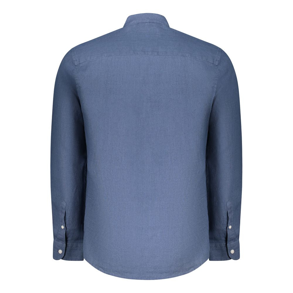 North Sails Blu Linen Men Shirt - Luxe Nova