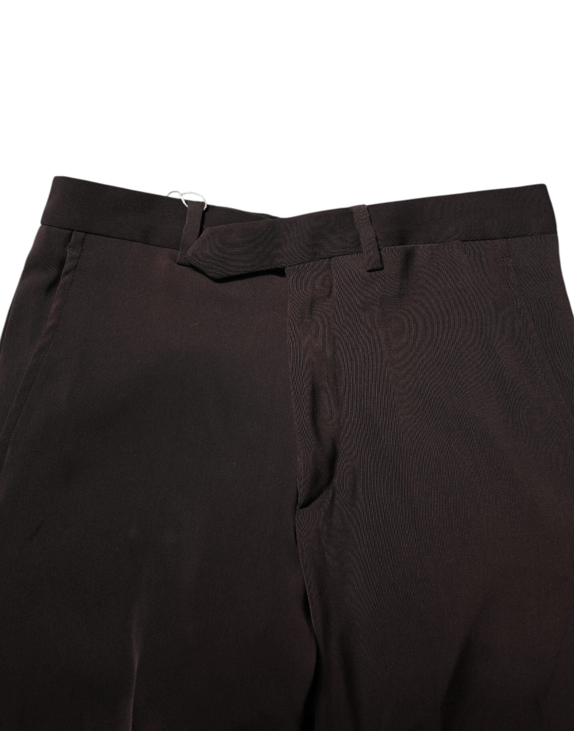 BENCIVENGA Dark Brown Mid Waist Dress Formal Pants