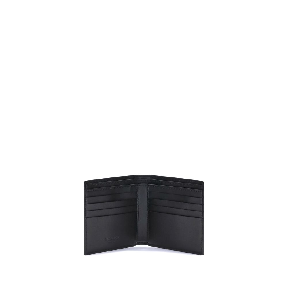 Alexander McQueen Black Calf Leather Bos Taurus Wallet - Luxe Nova
