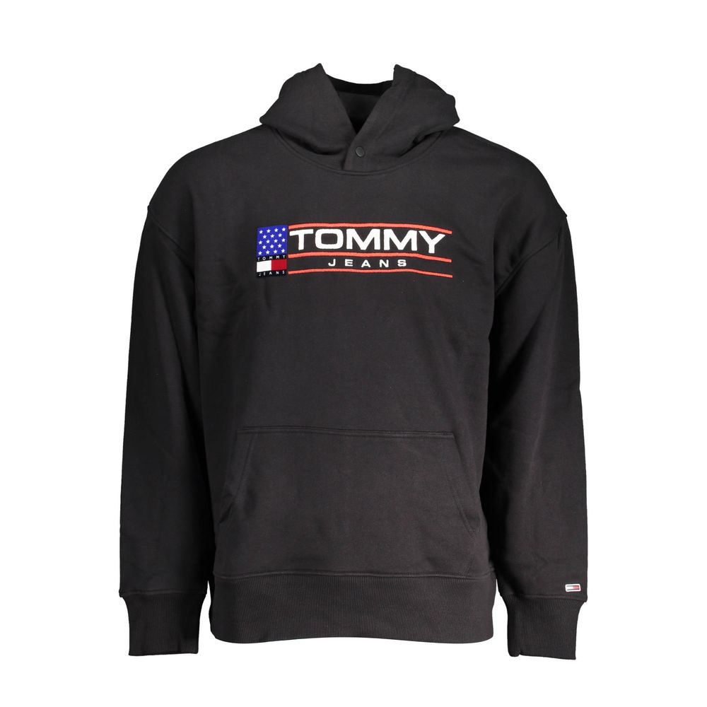 Tommy Hilfiger Black Cotton Men Sweater - Luxe Nova