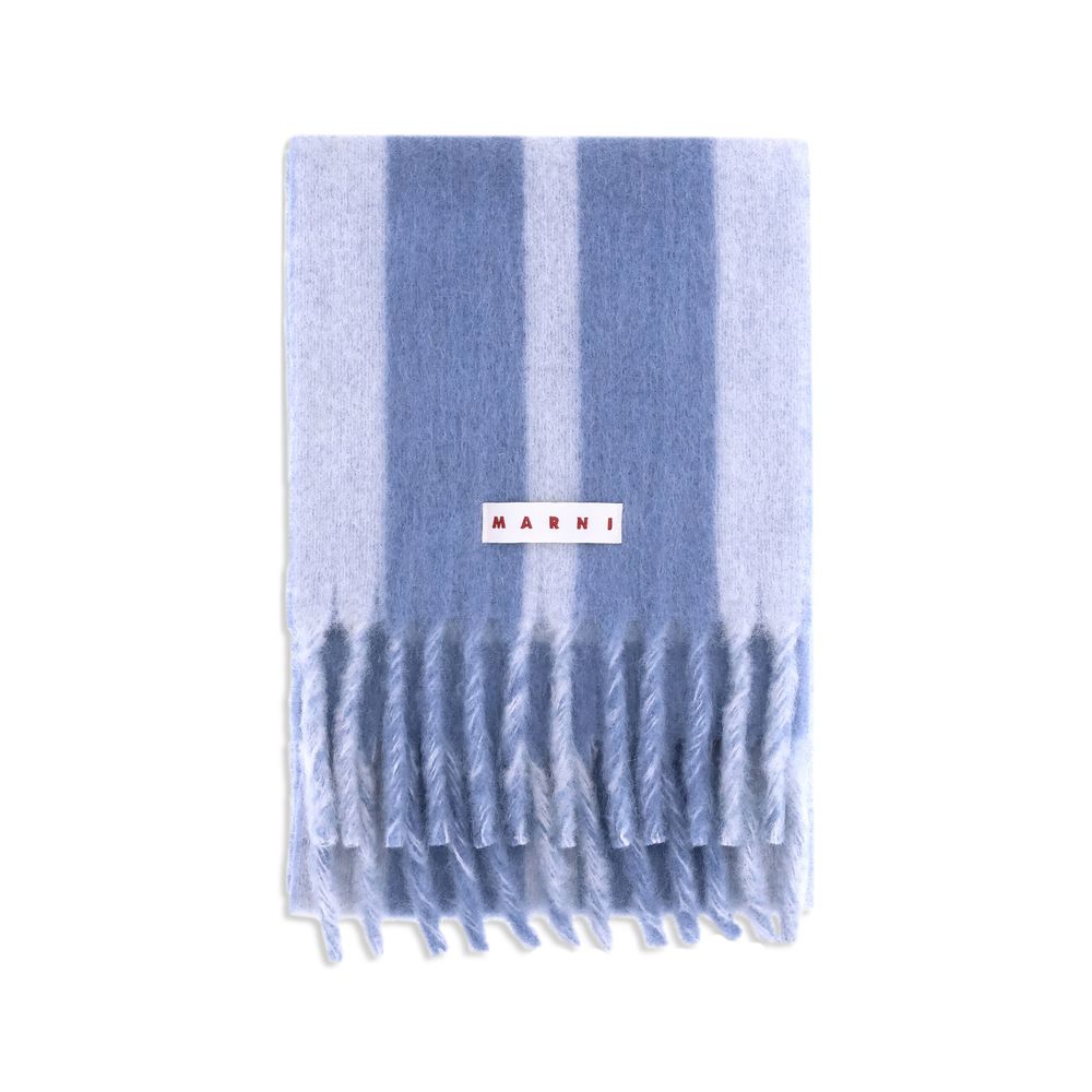 Marni Blue Wool Scarf