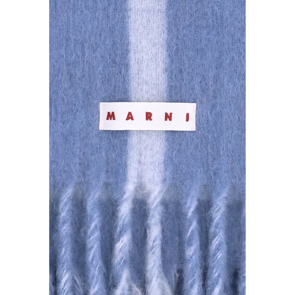 Marni Blue Wool Scarf