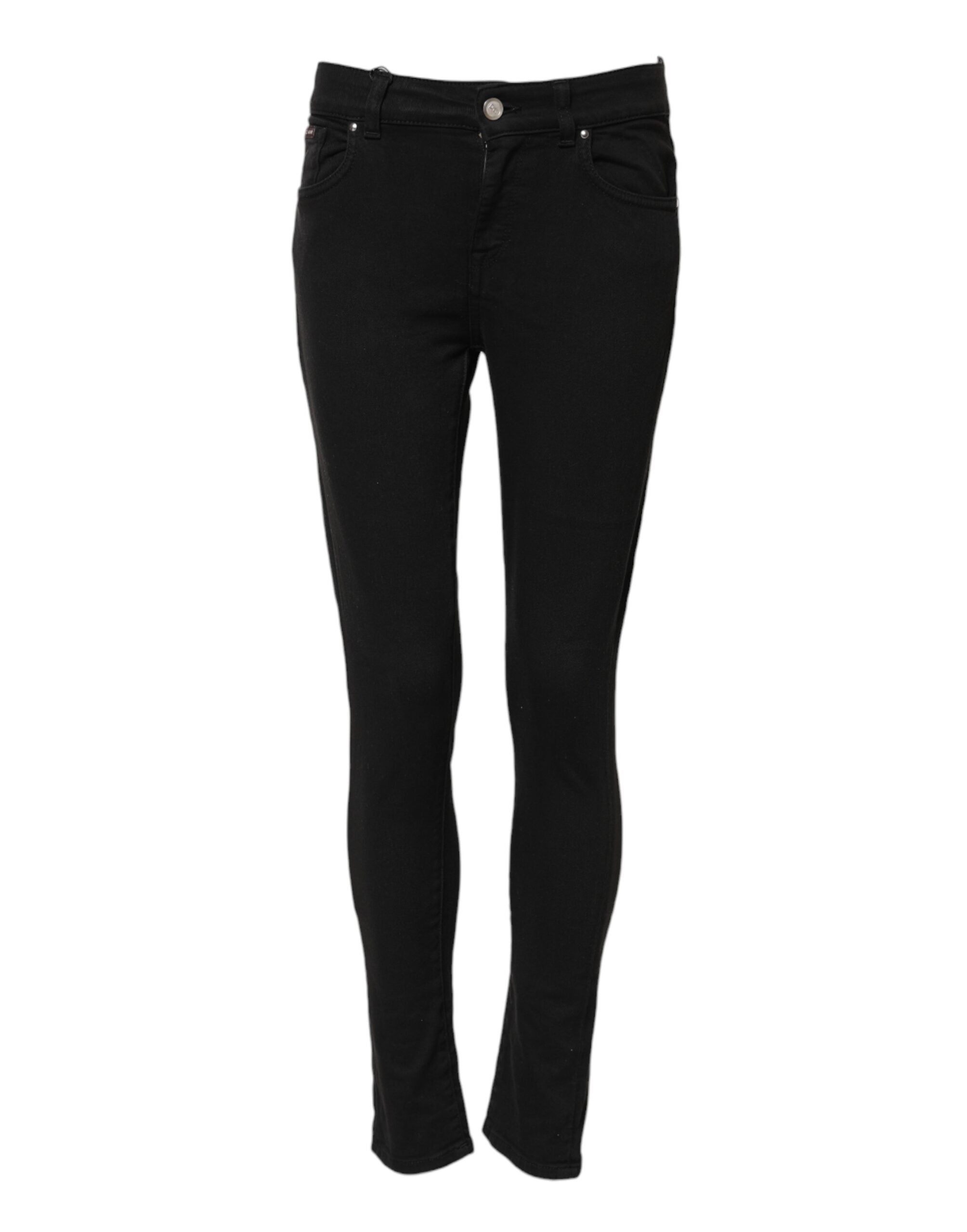 Dolce & Gabbana Black Cotton Stretch Slim Fit Denim Jeans