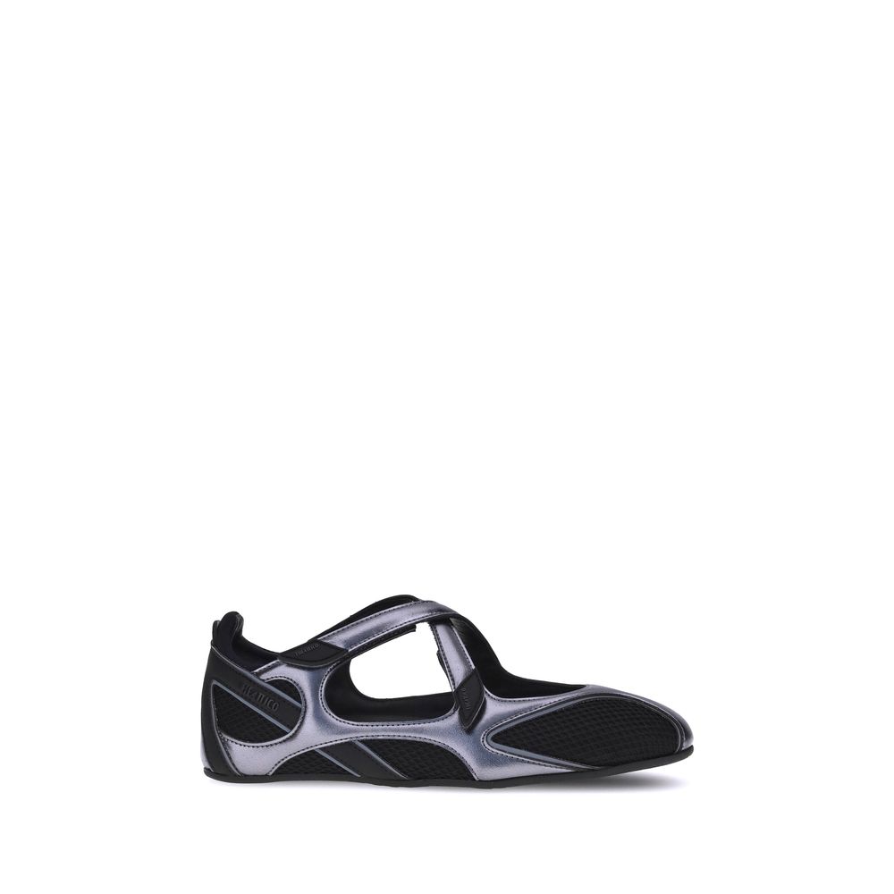 The Attico Black Polyethylene Ballet Flats - Luxe Nova