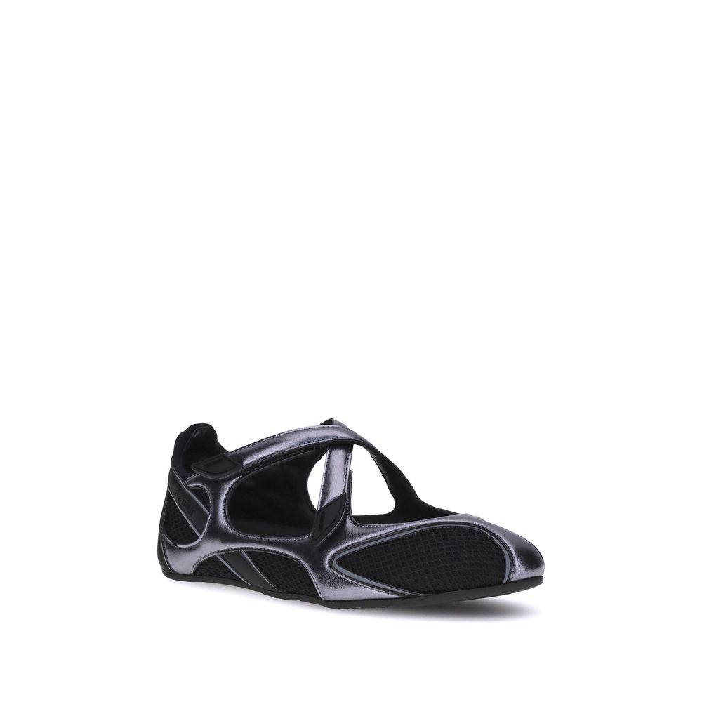 The Attico Black Polyethylene Ballet Flats - Luxe Nova
