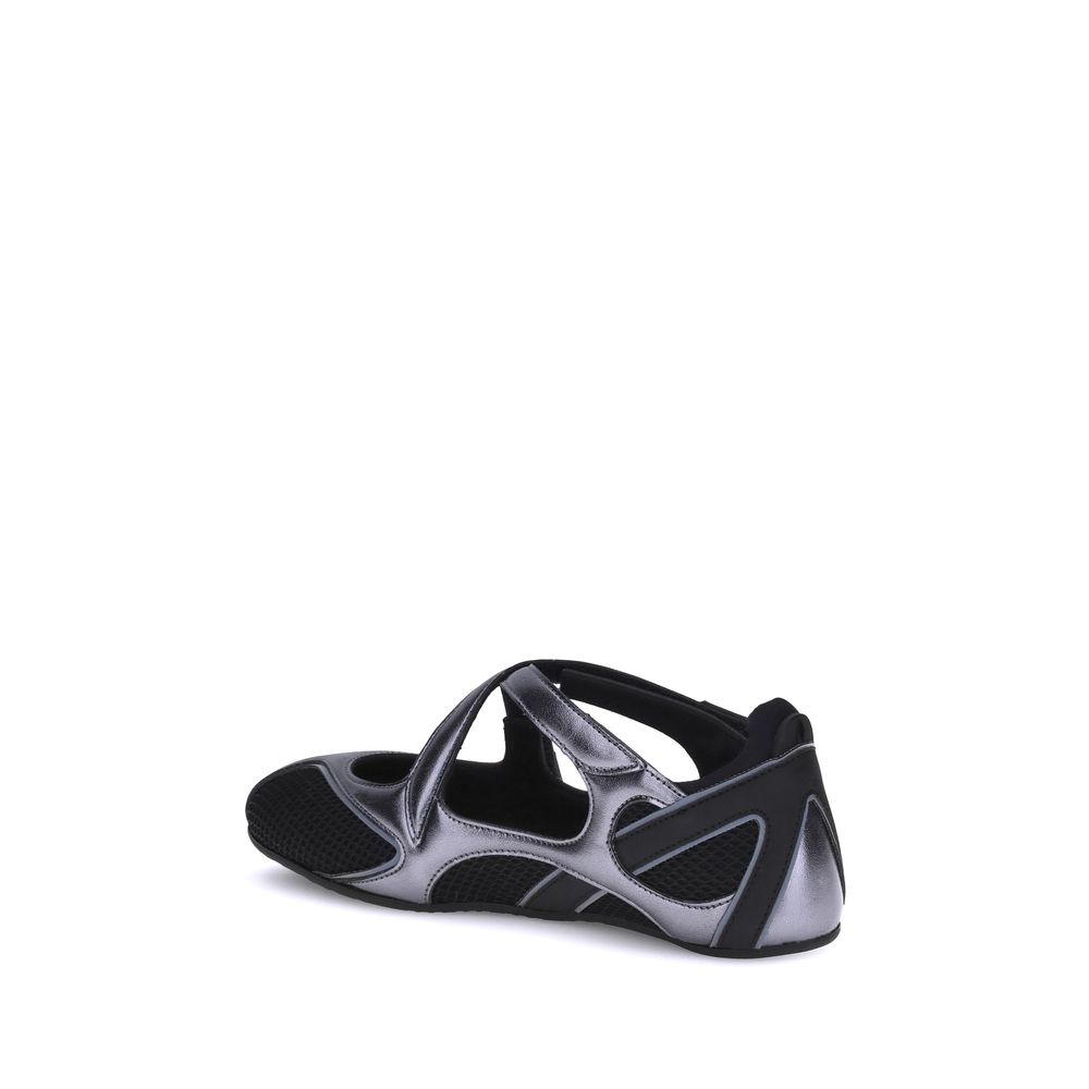 The Attico Black Polyethylene Ballet Flats - Luxe Nova