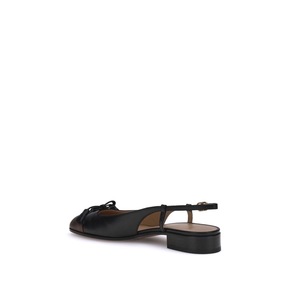 Valentino Garavani Black Goatskin Ballet Flats - Luxe Nova