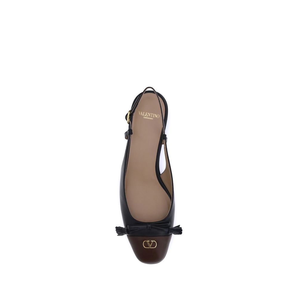 Valentino Garavani Black Goatskin Ballet Flats - Luxe Nova