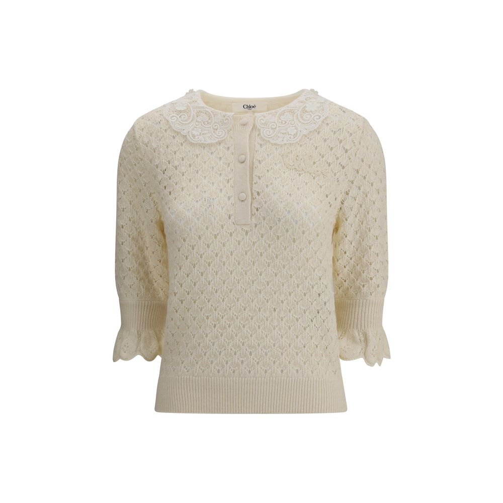 Chloé Beige Cotton Sweatshirt