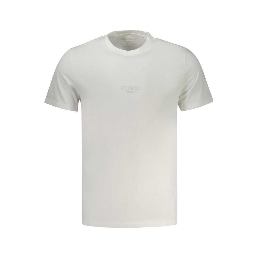 Guess Jeans Bianco Cotton Men T-Shirt - Luxe Nova