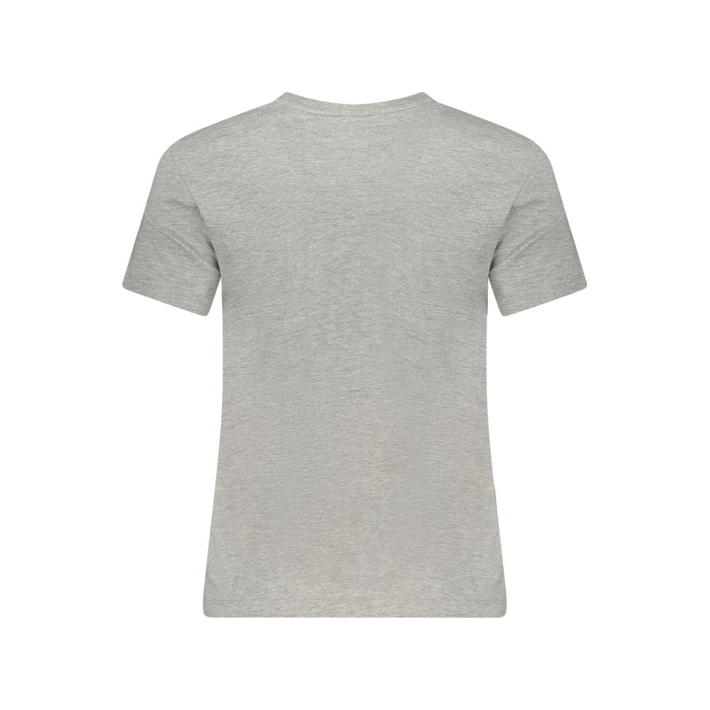 Guess Jeans Grey Organic Cotton Women T-Shirt - Luxe Nova